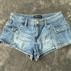 Aeropostale Y2K early 2000’s Women's Light Blue Jean Shorts